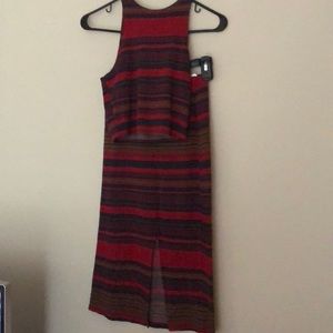 Two Piece Crop Top and Midi Skirt Set